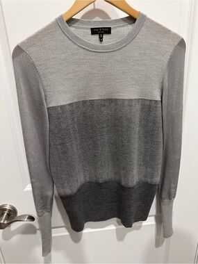 rag & bone Gradient Grey Crewneck Sweater